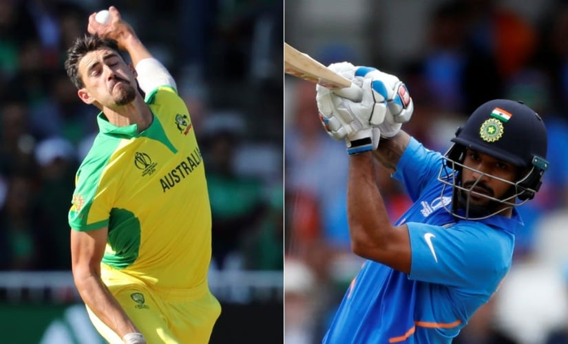 Pat Cummins (left) and Shikhar Dhawan (right). Reuters
