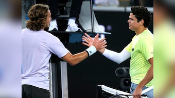 Australian Open 2020: Milos Raonic ends Stefanos Tsitsipas' campaign with straight sets win over Greek in third round