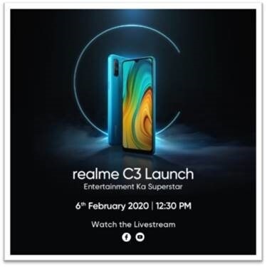 Realme launch event invite.