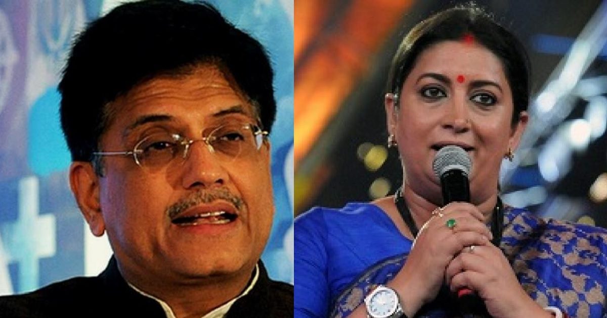 Smriti Irani, Piyush Goyal, Ravi Shankar Prasad among 36 Union ...