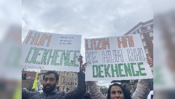 Indian-Americans hold anti-CAA protests on Republic Day: Human chain formed in Chicago, hundreds gather outside Indian Embassy in Washington