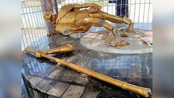 Statue of Mahatma Gandhi damaged in Jharkhand's Hazaribag by unidentified miscreants, say police