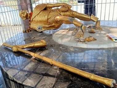 Statue of Mahatma Gandhi damaged in Jharkhand's Hazaribag by unidentified miscreants, say police
