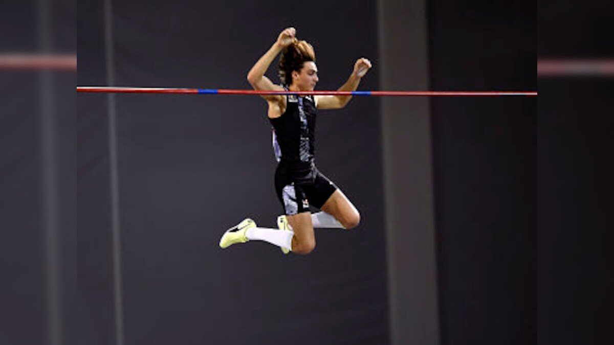 Armand Duplantis breaks pole vault world record for second time in eight days, with 6.18m effort