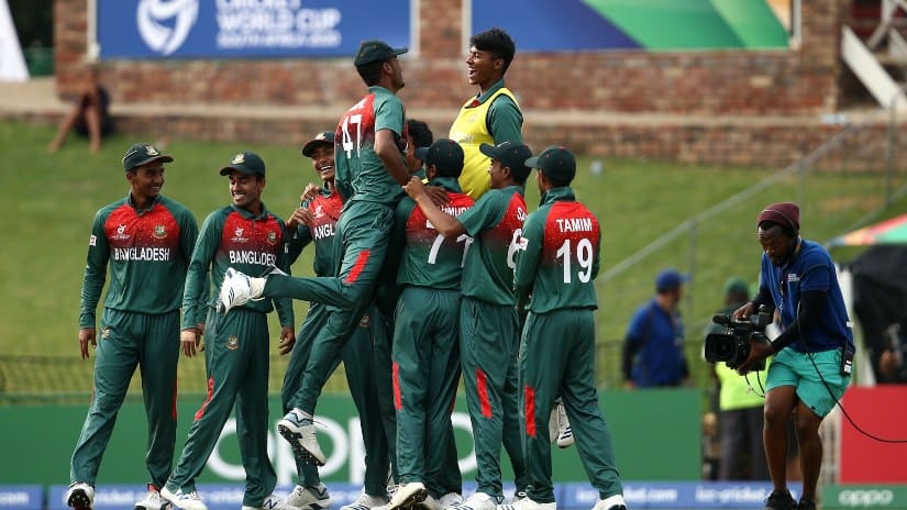 Bangladesh are into their first U-19 World Cup final and will face India. Photo @ICC