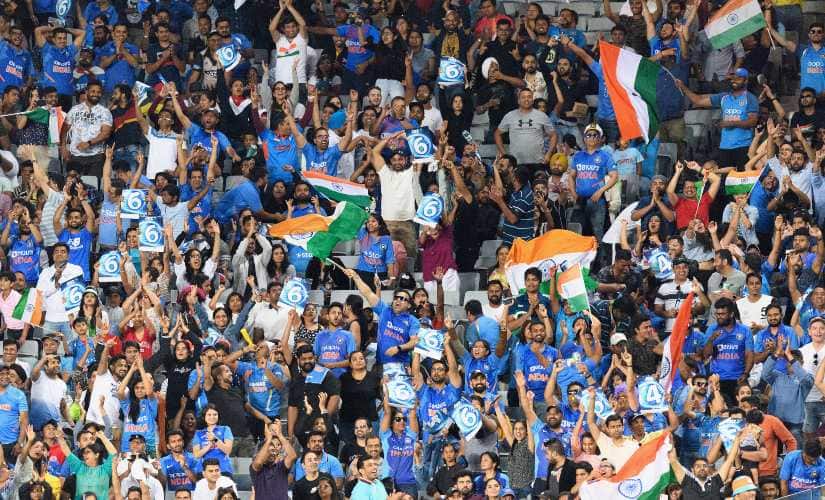 Auckland or Ahmadabad? Indian supporters seen in huge numbers at Eden Park. Getty