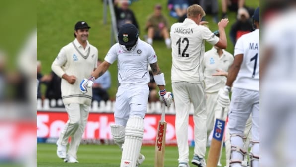 India vs New Zealand: Debutant Kyle Jamieson makes merry before rain forces early stumps on opening day in Wellington