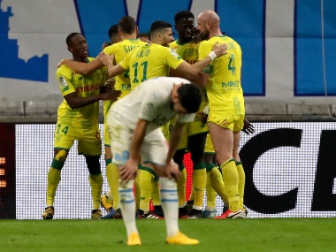 Ligue 1: Marseille's 14-game unbeaten streak ends with defeat by Nantes; Monaco held to draw at Dijon Ligue 1: Marseille's 14-game unbeaten streak ends with defeat by Nantes; Monaco held to draw at Dijon