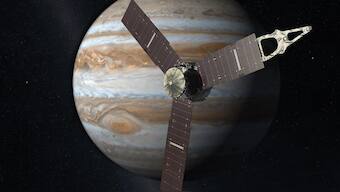 NASA's animated video gives viewers Juno's POV of flying over Jupiter, Ganymede