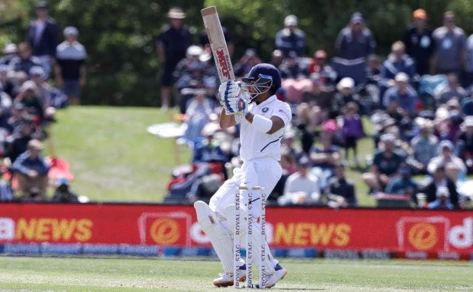 Prithvi Shaw scored just his second Test fifty in his career in the game’s longest format, and was also his first since a half-century against West Indies in 2018. AP 