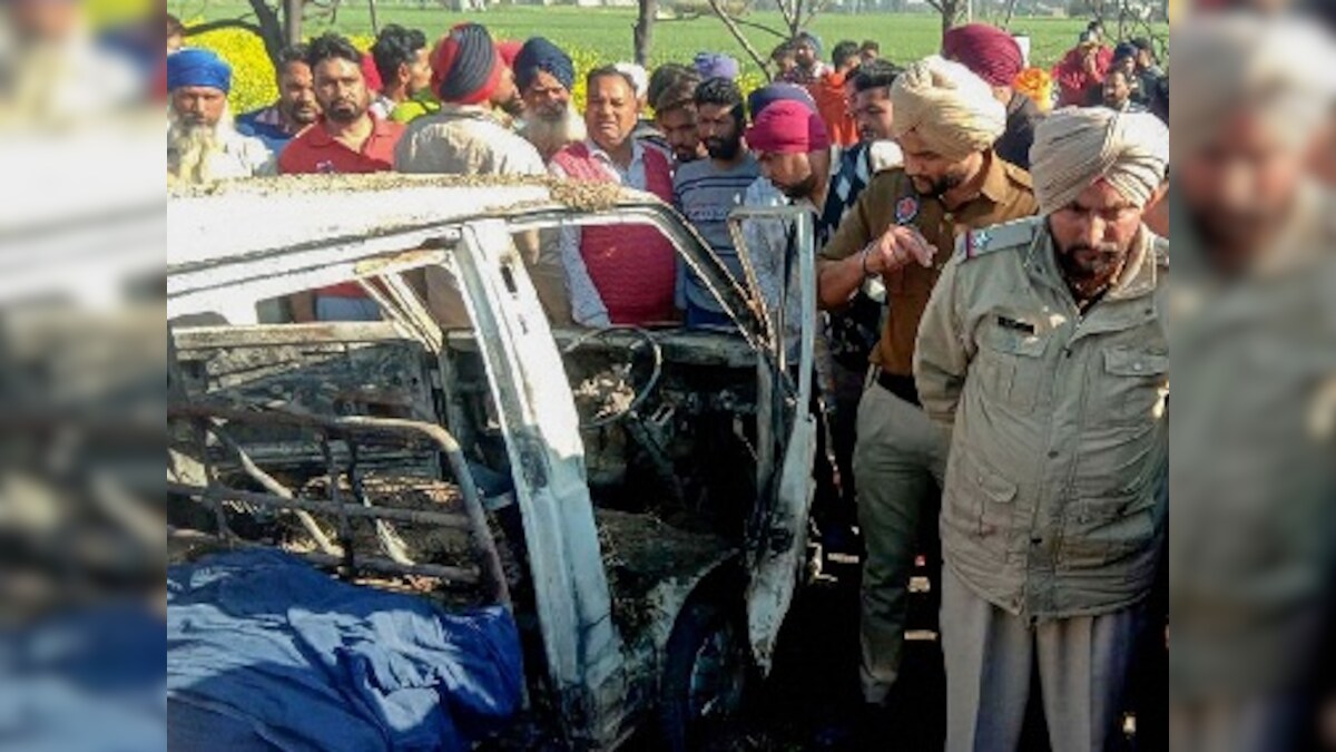 Four children burnt alive after school van catches fire in Punjab's Sangrur, driver flees; Amarinder Singh orders probe