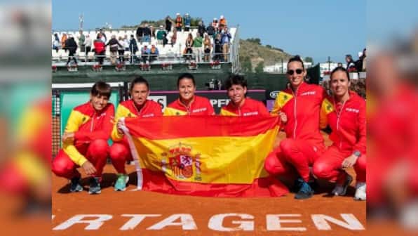 Fed Cup 2020: Suarez Navarro guides Spain to win over Japan as Switzerland, Russia qualify for finals