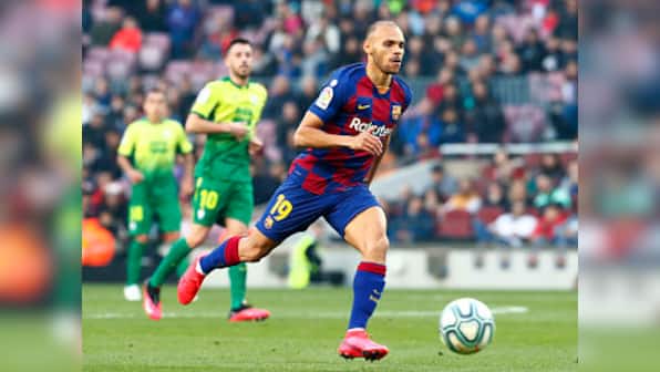 LaLiga: Martin Braithwaite vows to not wash Barcelona shirt after Lionel Messi embrace on debut