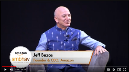 When Jeff Bezos, Founder and CEO, Amazon was inspired by Indian SMBs When Jeff Bezos, Founder and CEO, Amazon was inspired by Indian SMBs