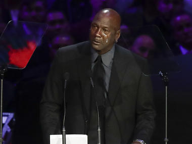 Kobe Bryant memorial: 'A piece of me died. Please rest in peace, little brother,' says a tearful Michael Jordan in poignant tribute Kobe Bryant memorial: 'A piece of me died. Please rest in peace, little brother,' says a tearful Michael Jordan in poignant tribute