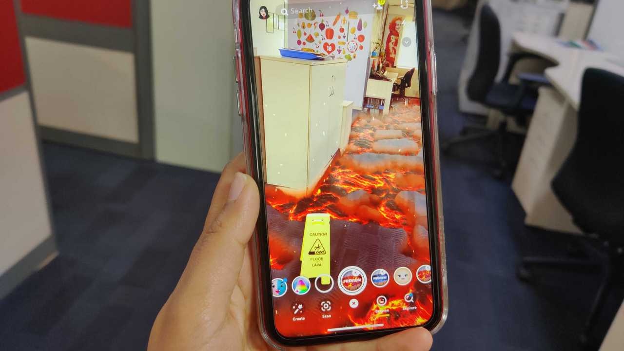 Snapchat now lets you play 'floor is lava' and it's the most fun lens ever Snapchat now lets you play 'floor is lava' and it's the most fun lens ever
