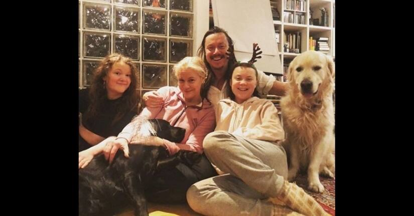 The Thunbergs, from left, Beata, Malena, Svante, Greta. Image via Instagram/@malena_ernman