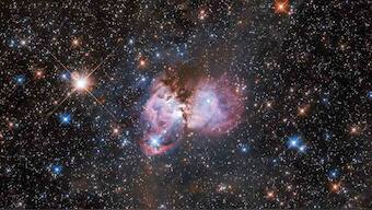Hubble captures an image that proves helpful in studying the origins of massive stars