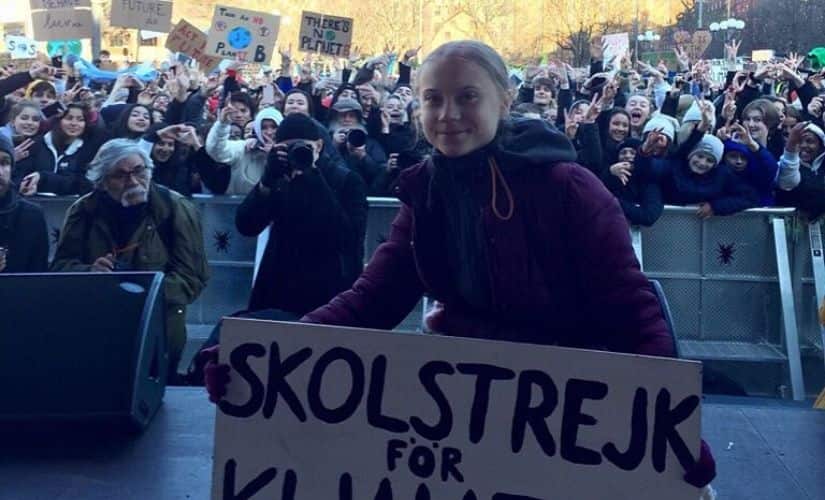 Mass awareness and mobilisation is an effective way of bringing about change. Photo credit: Facebook @gretathunbergsweden.