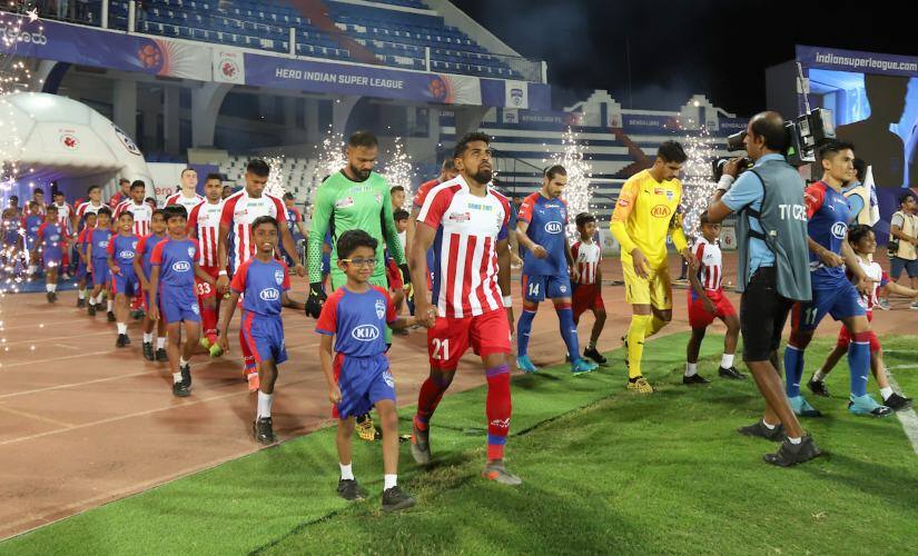 Bengaluru won the first-leg of the semi-final 1-0 against ATK. Image: Sportzpics for ISL