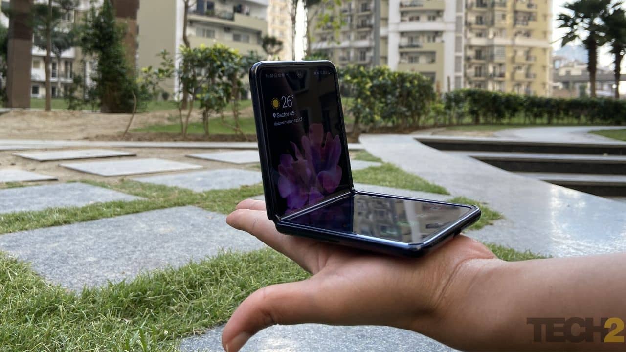 Samsung Galaxy Z Flip comes with a dedicated flip mode. Image: tech2/Nandini Yadav