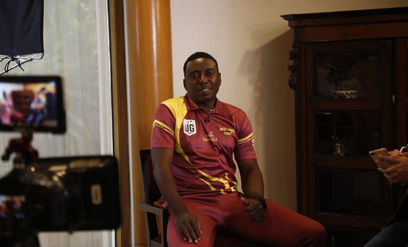 Pedro Collins in West Indies Legends colours