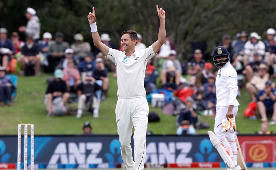 Trent Boult ran riot against the visitors after he scalped four wickets to see the visitors off for 124. The Black Caps were set a target of 132 to win. AP 