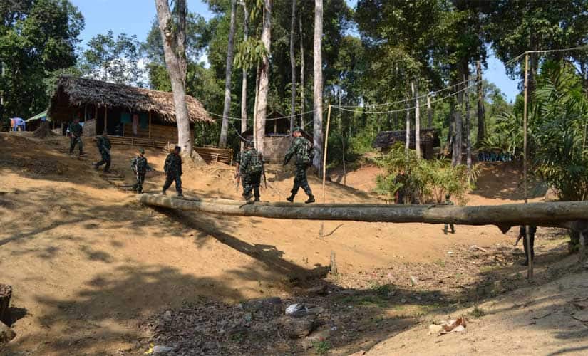 UNLF cadres at one of their base camp sometime along Indo-Myanmar border. Image courtesy Bona Meisnam