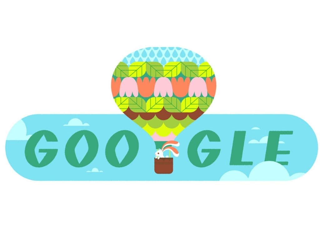 Google Doodle illustrates Spring 2020.