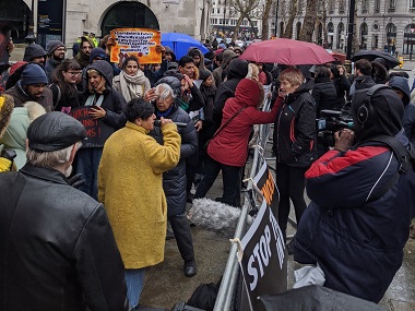 Students, activists, Indian diaspora protest against CAA, Delhi riots in London; demand Amit Shah’s resignation Students, activists, Indian diaspora protest against CAA, Delhi riots in London; demand Amit Shah’s resignation