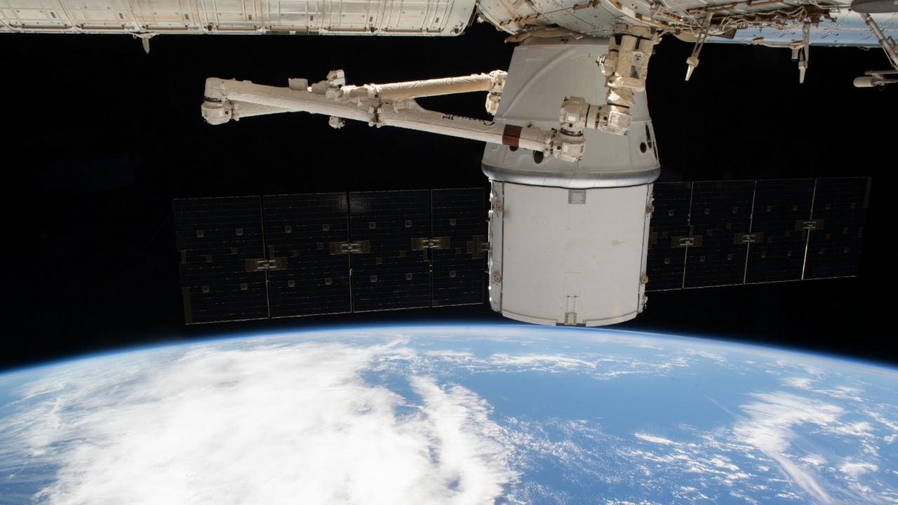 The Crew Dragon docked with the ISS. Image credit: NASA