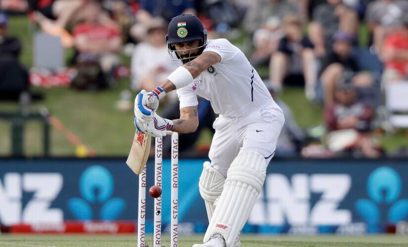 Virat Kohli bats during day two of the second Test between India and New Zealand in Christchurch. AP