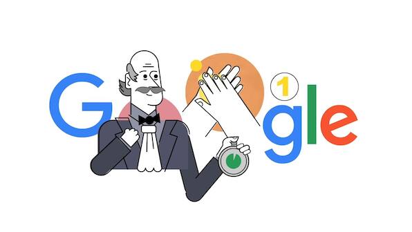 Ignaz Semmelweis, the first physician to talk about handwashing benefits, honoured in today's Google Doodle