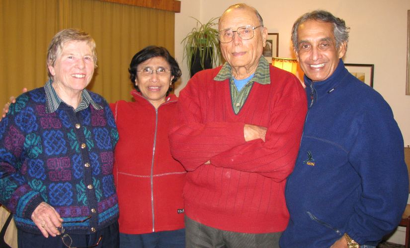 Dipu Ghosh-(extreme right), with the legendary Judy Hashman and their respective spouses. 