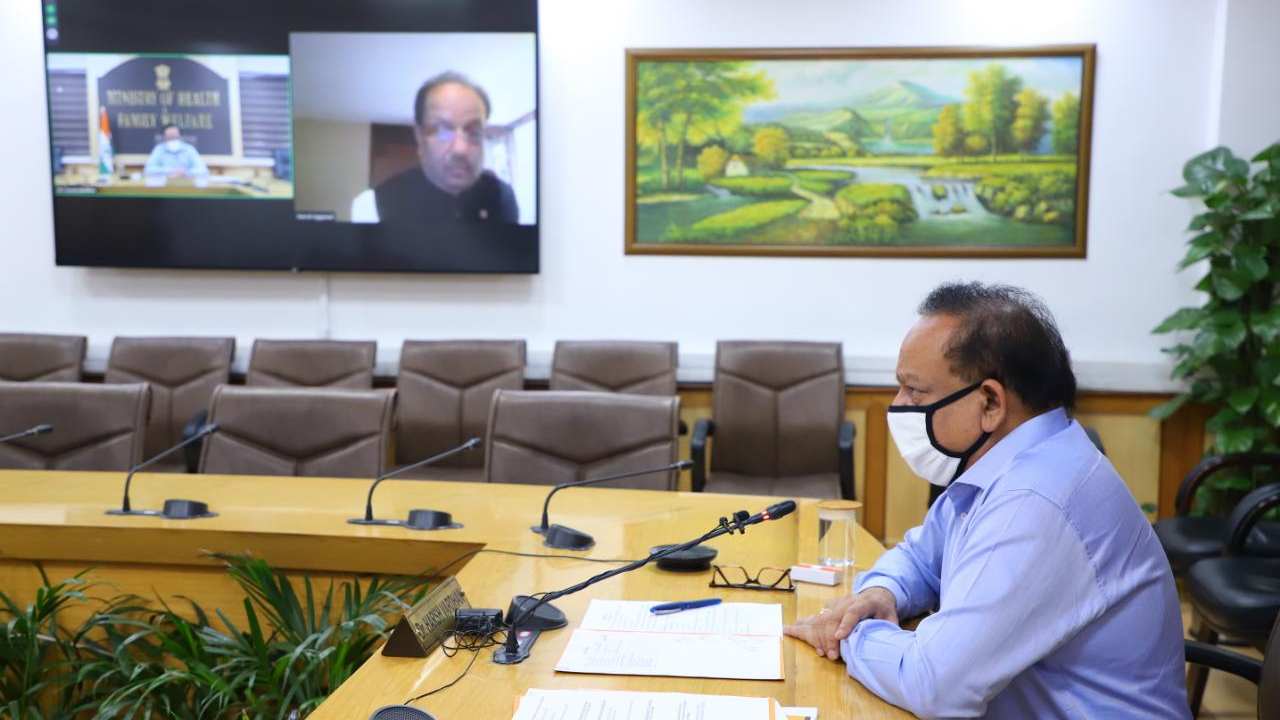 Dr Harsh vardhan in coversation with Lion’s INternational club members. Image credit: Twitter