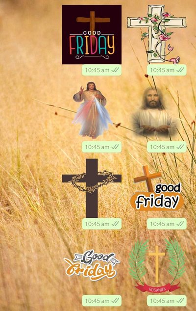 Good Friday themed WhatsApp Stickers.