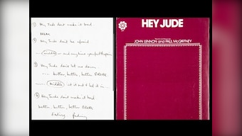 Paul McCartney's handwritten lyrics to The Beatles' hit song 'Hey Jude' sold in an online bid for $910,000