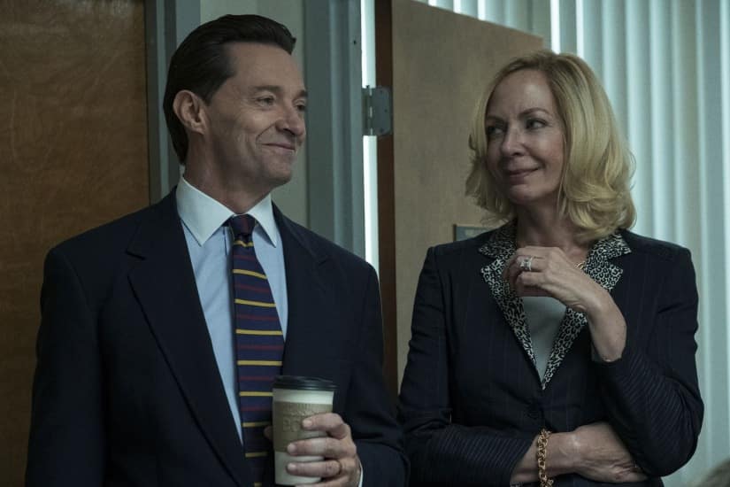 Hugh Jackman as Frank Tassone and Allison Janney as Pamela Gluckin