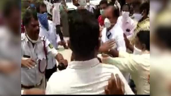 Fearing 'spread' of coronavirus, JD(S) MLC and his son obstruct testing for journalists in their locality; booked