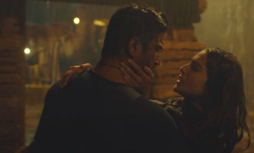 Sushant Singh Rajpur and Sara Ali Khan in a still from Kedarnath (2018). YouTube screenshot.