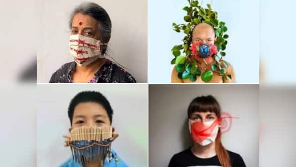 For the Maskbook campaign, how artists world over are using protective masks as canvasses for creativity