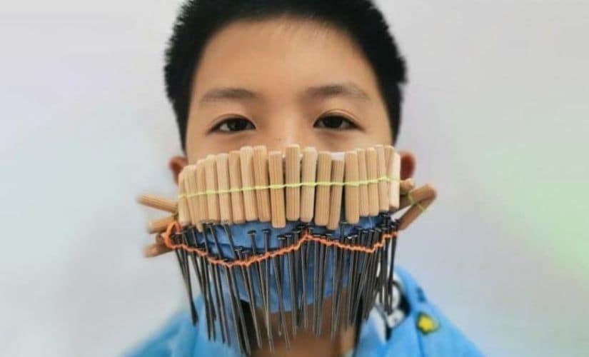 Weixuan Hu's mask titled 'Defence Army' for Maskbook. Photo courtesy: Art of Change 21