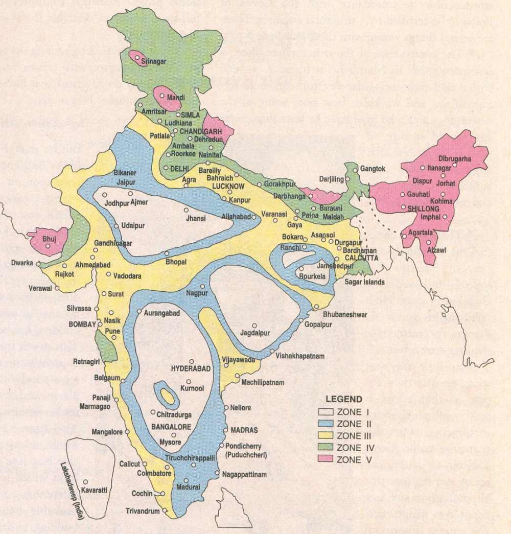 Bhuj in maximum risk seismic zone