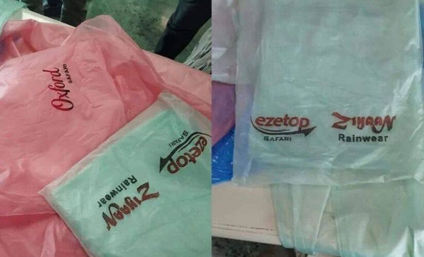Rainwear given to healthcare professionals in Kolkata to be used as PPE while dealing with COVID-19 patients.