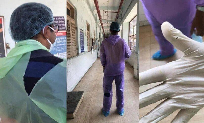 Even the rainwear that was provided with to be used as PPEs was of poor quality.