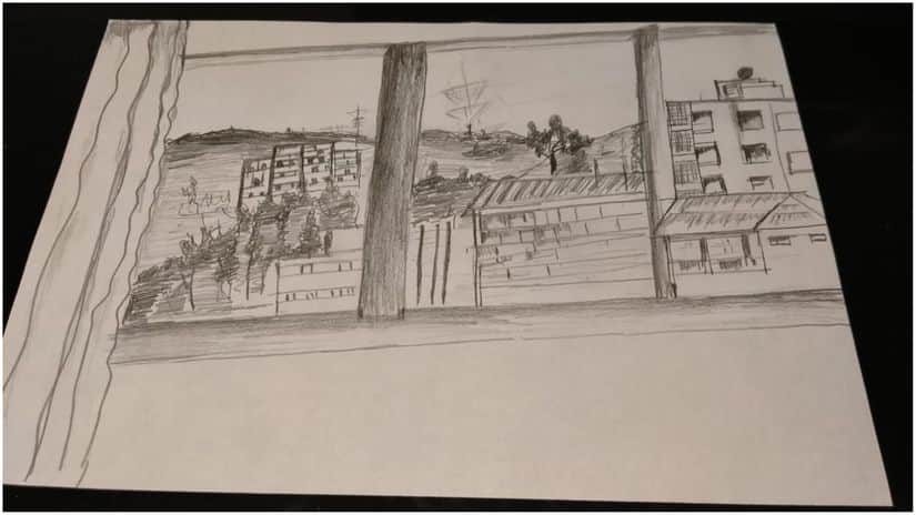 A sketch during quarantine by Karabi Borgohain. 