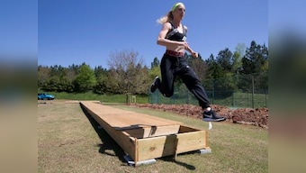 Olympic silver medalist Sandi Morris builds pole-vault set-up from scratch to continue training amidst COVID-19 shutdown
