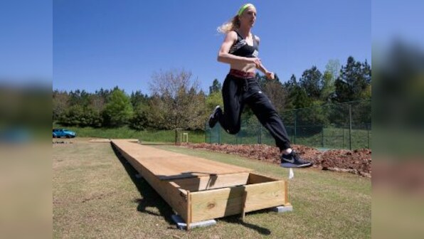 Olympic silver medalist Sandi Morris builds pole-vault set-up from scratch to continue training amidst COVID-19 shutdown
