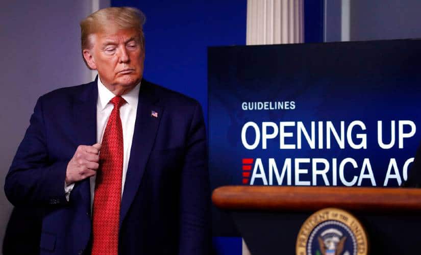 US president Donald Trump has withdrawn funding to the WHO. AP