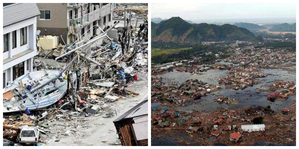  The destruction caused by the 2004 Indian Ocean earthquake and tsunami